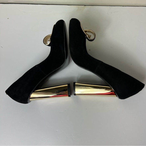 Aldo Women’s Black and Gold Women's Block Heels Size 6 NEW - Picture 8 of 12